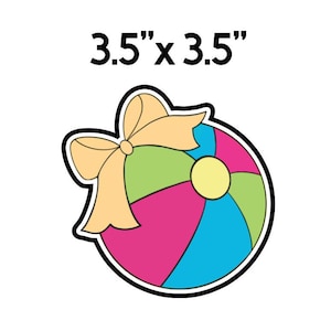9488 Beach Ball With Bow Cookie Cutter