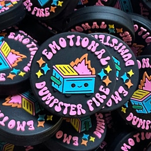 344 Emotional Dumpster Fire Silicone Focal Beads