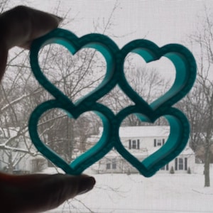 9303 Multi-Heart Cookie cutter/ fondant cutter/ valentine Multi heartcookie cutter/ conversation heart