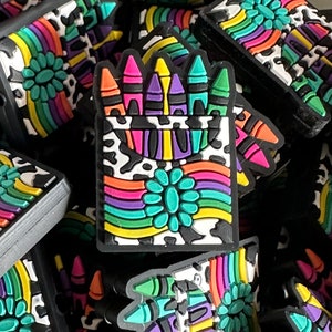186 Boho Crayons Silicone Bead