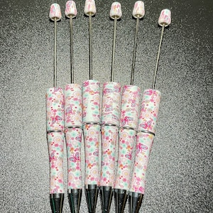 Printed beadable DIY plastic pens
