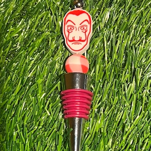Money robbery mask silicone focal bead