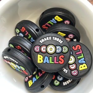 686 Exclusivité Jiti's Touch : secouez ces boules de bingo-test, perles focales en silicone
