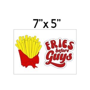 9445 Valentine Cookie Cutter: Fries Before Guys