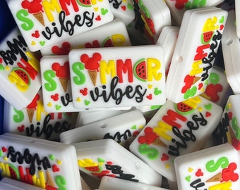 Summer Vibes Silicone Focal Bead