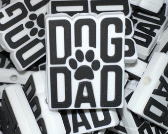 Dog Dad Focal Bead- Soft PVC Material