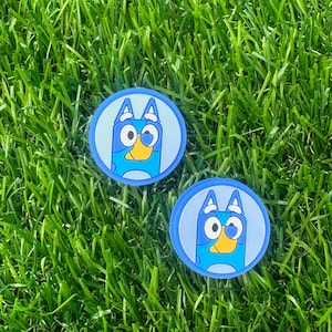 1241 Blue Dog/Friend Silicone Focal Bead