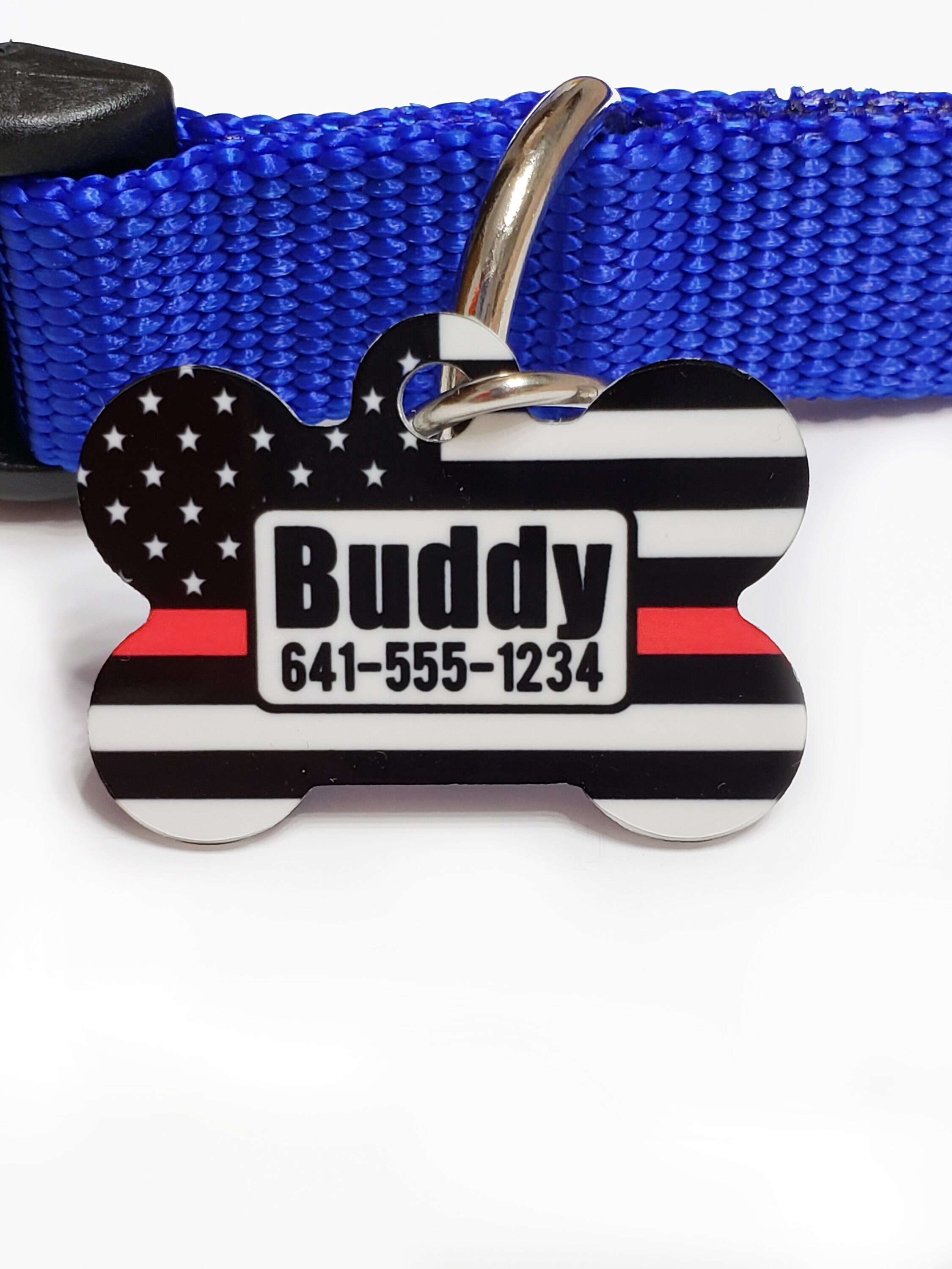 thin red line dog tag