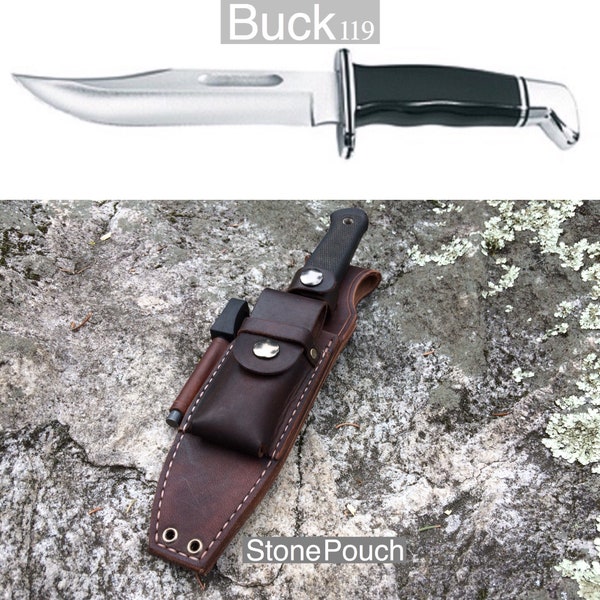 Stone Pouch Bushcraft Sheath for the Buck 119