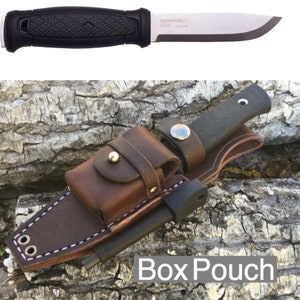 ESEE-4 用ボックスポーチ付きカスタムブッシュクラフトシース