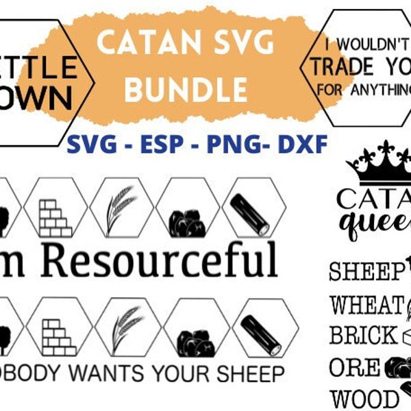 Settlers of Catan SVG Bundle, Board Game Night
