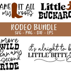 Rodeo Svg Bundel, Peuter Rodeo Svg, Blame It All On My Roots Svg, Rodeo Baby Svg, Little Buckaroo Svg, It&#39;s Alright To Be Little Bitty Svg