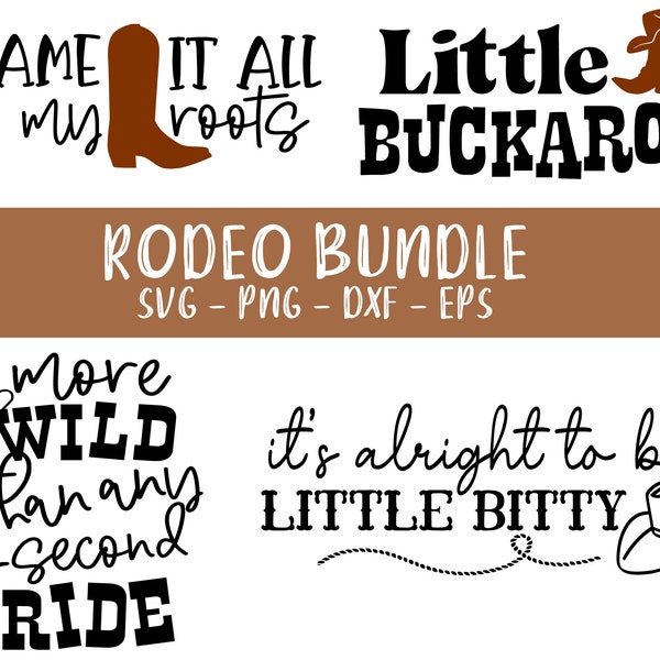 Rodeo Svg Bundle, Toddler Rodeo Svg, Blame It All On My Roots Svg, Rodeo Baby Svg, Little Buckaroo Svg, Its Alright To Be Little Bitty Svg