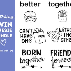 Twin Onesies Svg Bundle, Twin Baby Svg, Womb Mates Svg, Cant Have One Without The Other Svg, Double Trouble Svg, Funny Twin Shirts Bundle