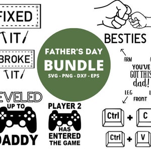 1st Father&#39;s Day Svg Bundle, Leveled Up To Daddy SVG, You Got This Dad SVG