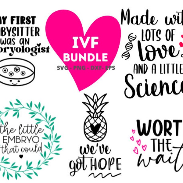 IVF Svg Bundle, IVF Baby Svg, Made With Lots Of Love and a Little Science Svg, Embryologist Svg, Im So Cool I Used To Be Frozen, Ivf Mama