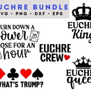 Euchre Queen svg, Euchre Shirt SVG, Playing Cards SVG, Euchre Gift SVG