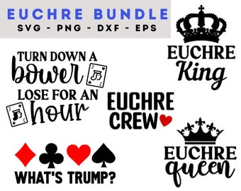 Euchre Queen svg, Euchre Shirt SVG, Playing Cards SVG, Euchre Gift SVG