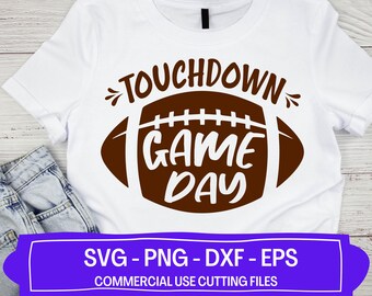 Touchdown Season Football Game Day PNG SVG (Digital Download)