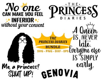 Princess Diaries SVG Bundle, Mia Thermopolis, Genovia (Digital Files)
