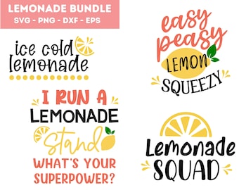 Lemonade Stand SVG Bundle, Summer Lemon Designs (svg, png, eps, dxf)