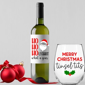 Funny Christmas Wine Glass SVG Bundle (Digital Download) image 4