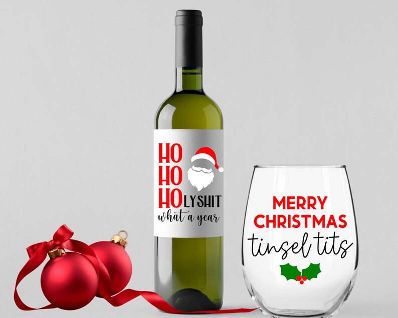 Funny Christmas Wine Glass SVG Bundle (Digital Download) image 4