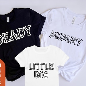 Mummy Deady Little Boo Svg, Matching Halloween Family Shirts Svg, Fall Pregnancy Svg, Halloween Onesies Svg, Mommy and Me Svg