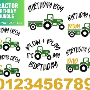 Tractor Birthday Shirt Svg, Farm Birthday Svg, Family Birthday Boy Svg, Matching Birthday Shirts Svg, Green Tractor Birthday, Boys Birthday