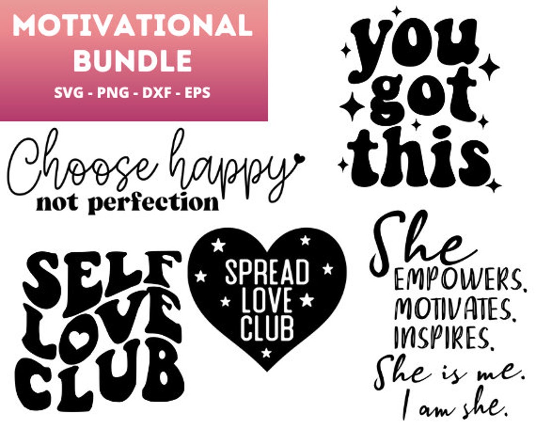 Mental Health SVG Bundle, Self Love, Positive Affirmations (digital ...