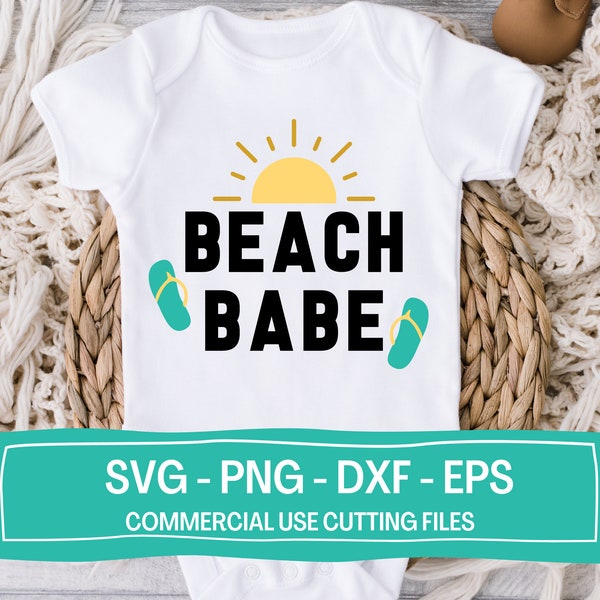 Plage bébé Svg, chemise de plage enfant en bas âge, été bébé Svg, plage Bum Svg, voici le soleil Svg, Boho bébé cache-couche, soleil sel sable Svg, tongs