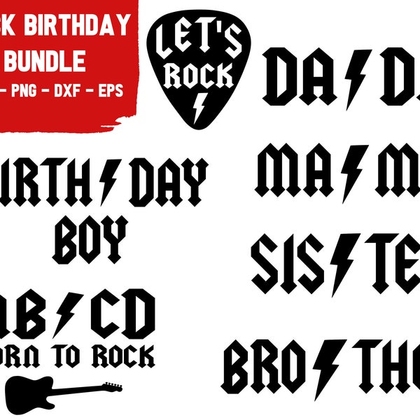 Rock n Roll Birthday Shirt, Born Two Rock Png, One Rocks Birthday Svg, ABCD Png, Birthday Rock Star, Matching Birthday Shirts Svg