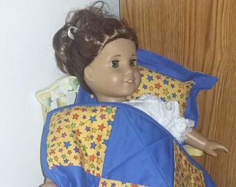 Edredón de muñeca con almohada a juego