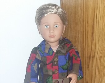 Pijama de dinosaurio para muñeco de niño de 18"