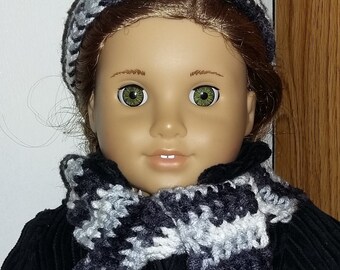 Abrigo de muñeca de 18" con sombrero, bufanda y botas