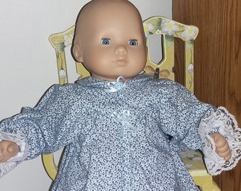 Bitty Baby o 15" Baby Doll Vestido de bebé floral azul