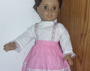 Conjunto de falda y blusa rosa para muñeca de 18"