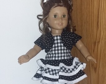 Vestido de fiesta para muñeca de 18" con zapatos y leggings