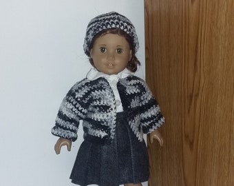 Conjunto de suéter de 4 piezas para muñeca de 18"