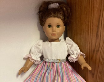 Vestido de fiesta para muñeca de 18" con zapatos y cinturón