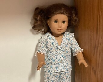 Pijama de verano para muñeca de 18" con pantuflas