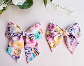 My Little Pony Hairbows, Rainbow dash Twilight Sparkle Pinky Pie Apple Jack, MLP hair bows, Friendship is Magic hair bows, party favors