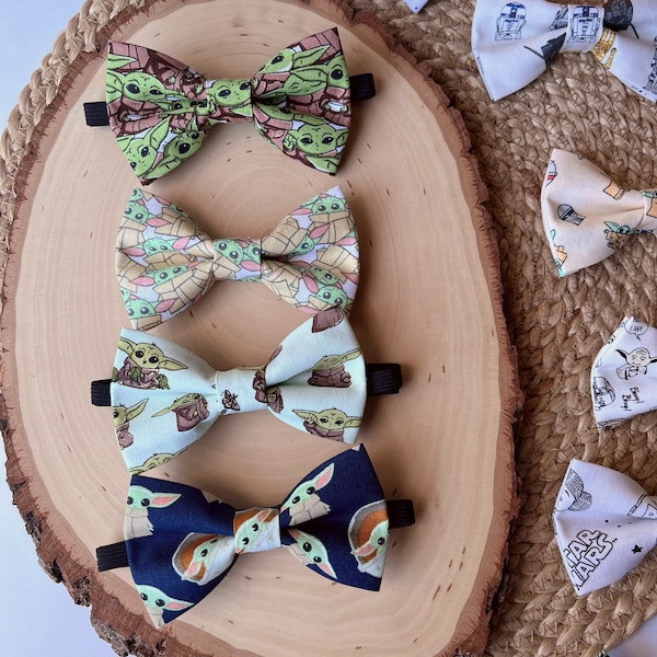 Star Wars bow tie, Baby Yoda, Baby Yoda bow tie, bow tie for guys, clip on boy ties, adjustable bow ties, accessories for boys,Grogu