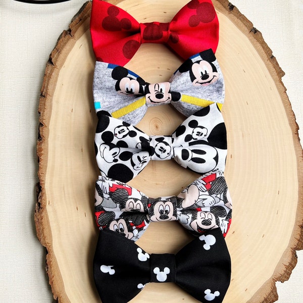 Mickey Mouse Bowties, Mickey bowtie, Mickey Mouse first birthday,Disney bowties, Mickey Mouse birthday,Bow ties for boys