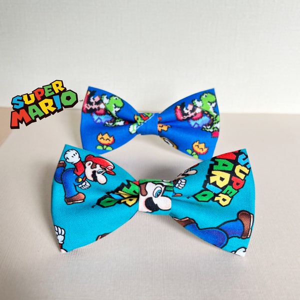 Super Mario Bros bowtie, Mario and Luigi, Yoshi bow tie, Super Mario Cosplay, Princess Peach bow tie, Nintendo bow tie