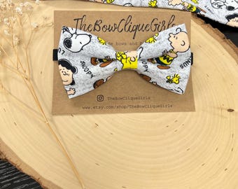 The Peanuts bow tie, The Peanuts hairbow, Charlie Brown, Snoopy, Snoopy and Woodstock, Snoopy bows, Autumn accessories
