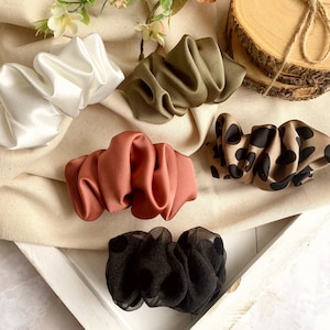 Scrunchie Barrette, French Barrette Scrunchie clip, Scrunchie clips