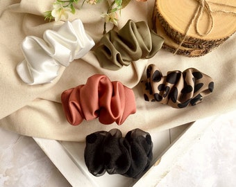 Scrunchie Barrette, French Barrette Scrunchie clip, Scrunchie clips