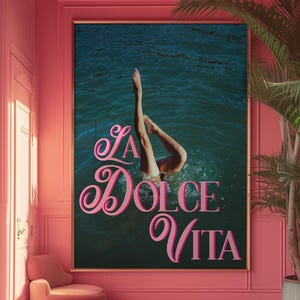 La Dolce Vita Woman Wall Art | Mediterranean Jet Set Print (Digital Download)