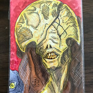 Der Engel des Todes - Original 4x6 Gemälde